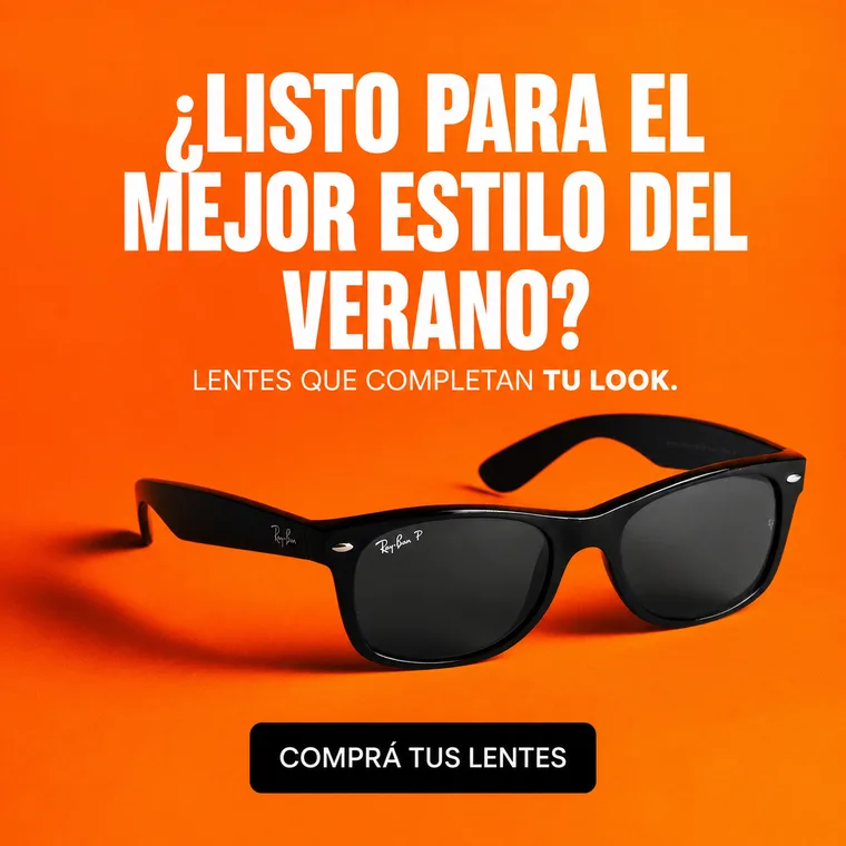 Anuncio directo de lentes de sol con el texto ¿Listo para el mejor estilo del verano?